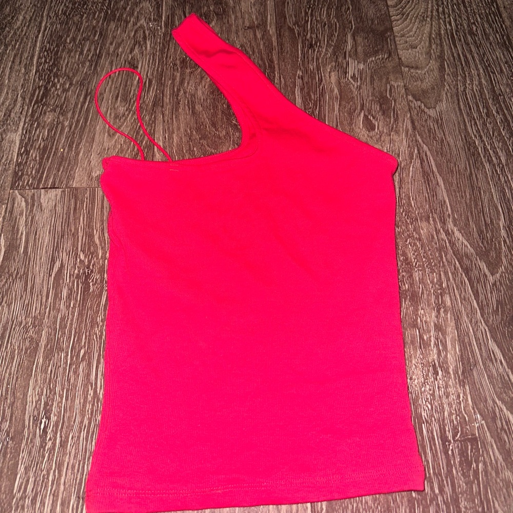 Pink ZARA cross shoulder tank